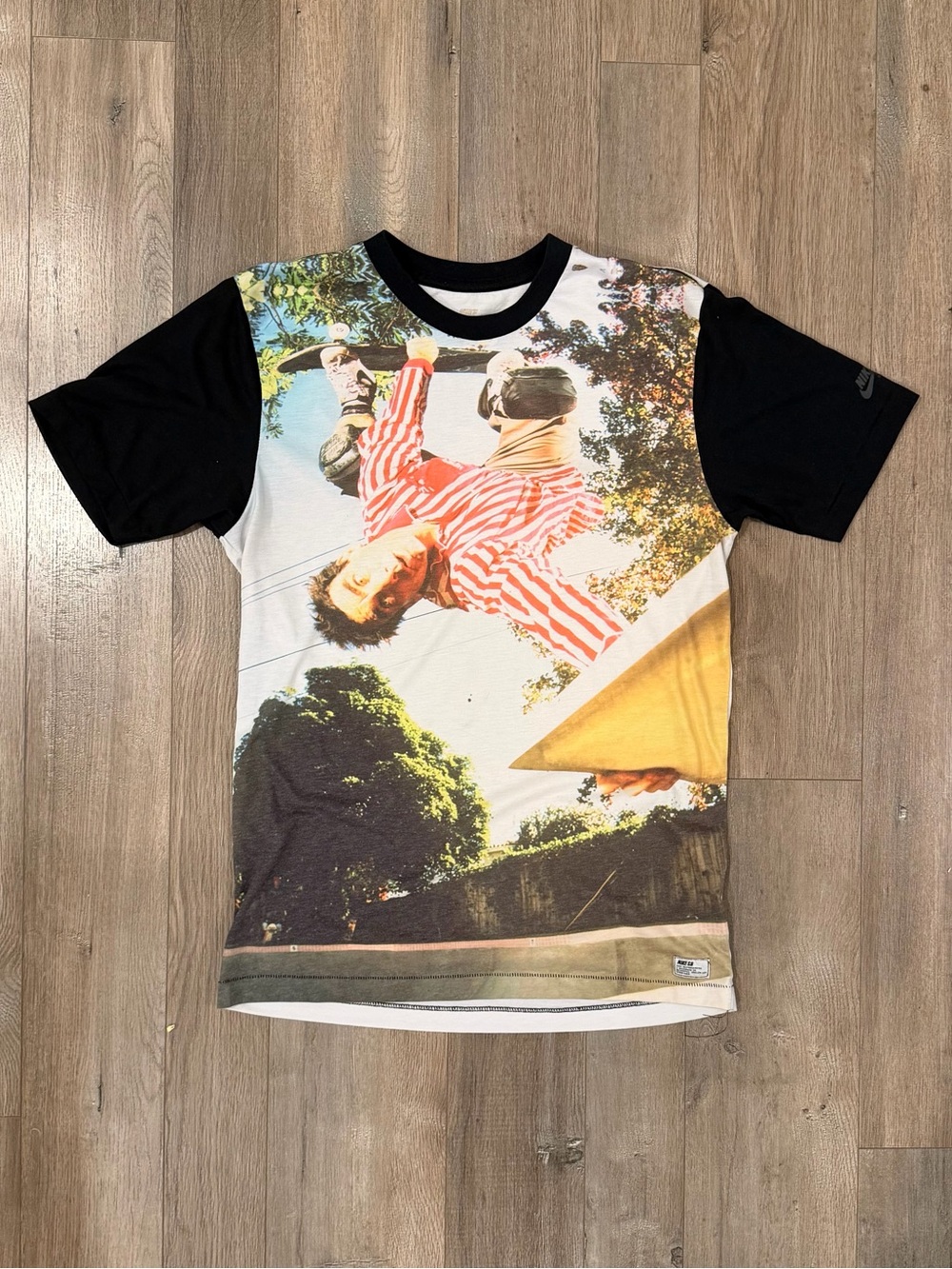 Nike SB Graphic Tee - Black Sleeves with Color Photo Print